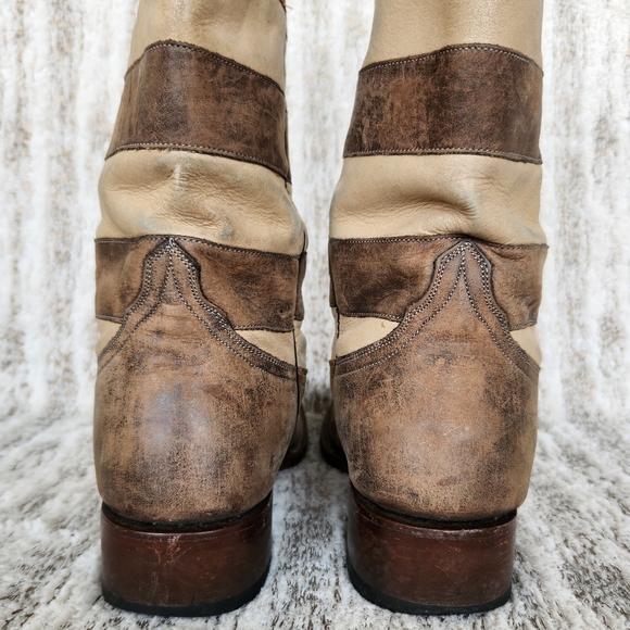 Roper "Vintage Americana" Stars And Stripes Western Boots Sepia | Women's Size 9 - Picture 5 of 15